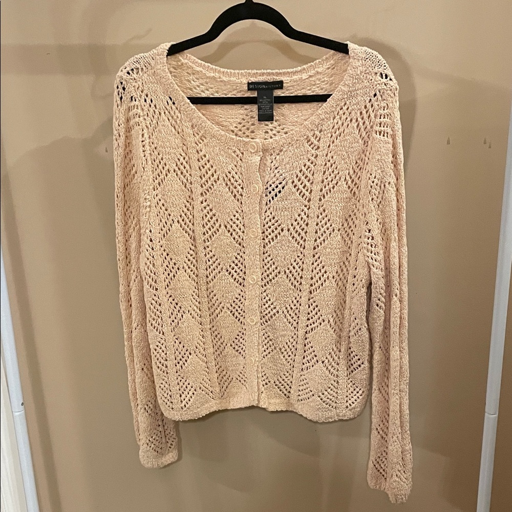 Design History Peach Knit Cardigan